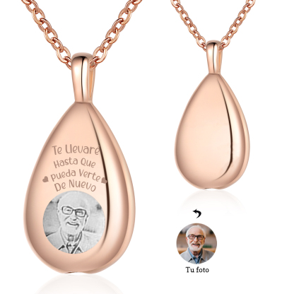 Collar Conmemorativo en Forma de Gota con Foto Collar Personalizado | Jessemade