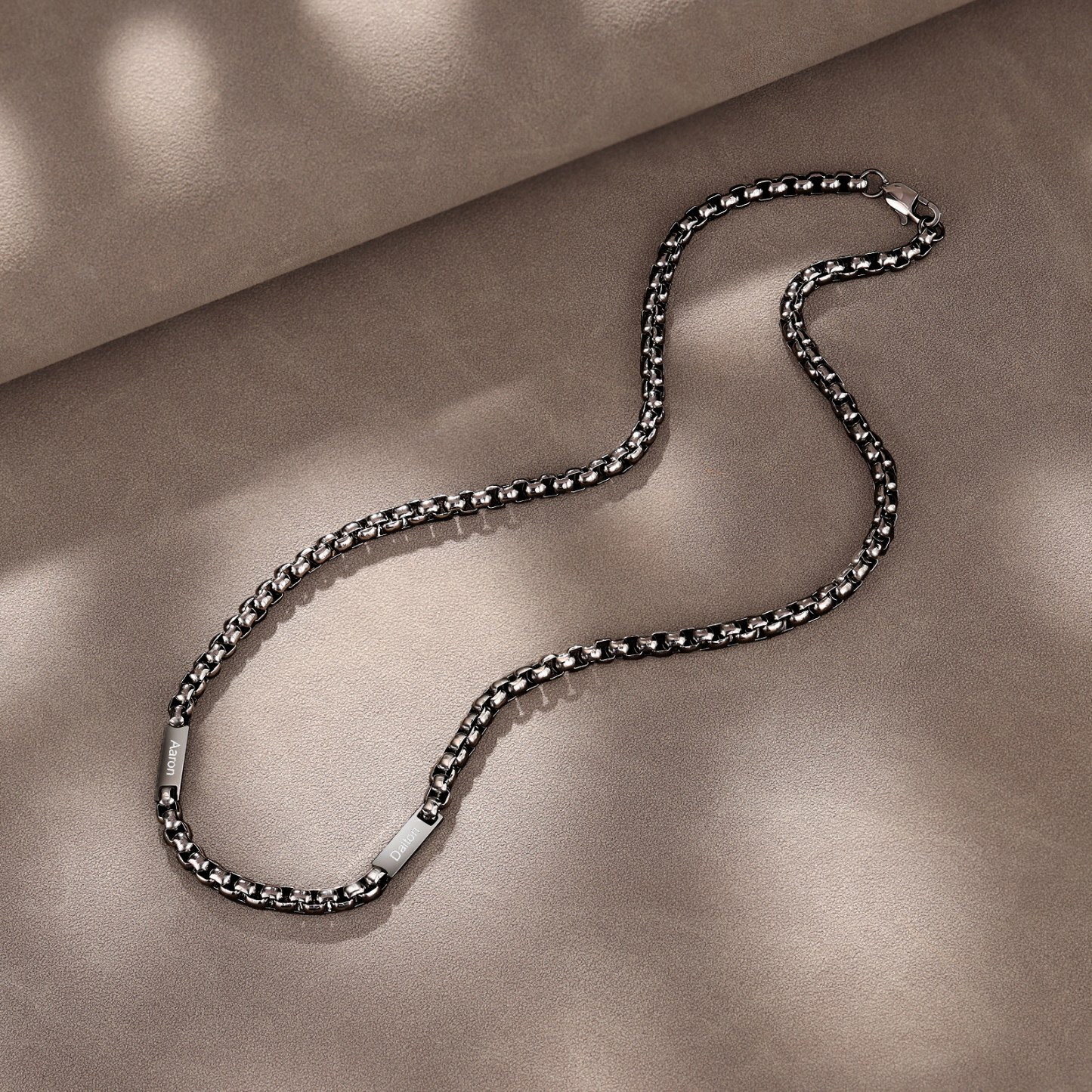 Collar de cadena personalizado con 1-5 nombres para hombre