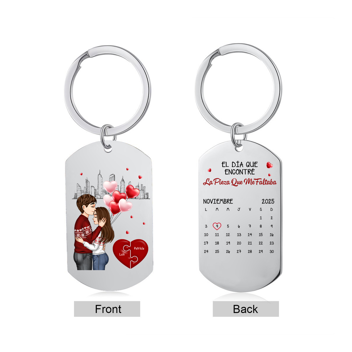 Llavero de calendario personalizado - El día que encontré mi pieza perdida