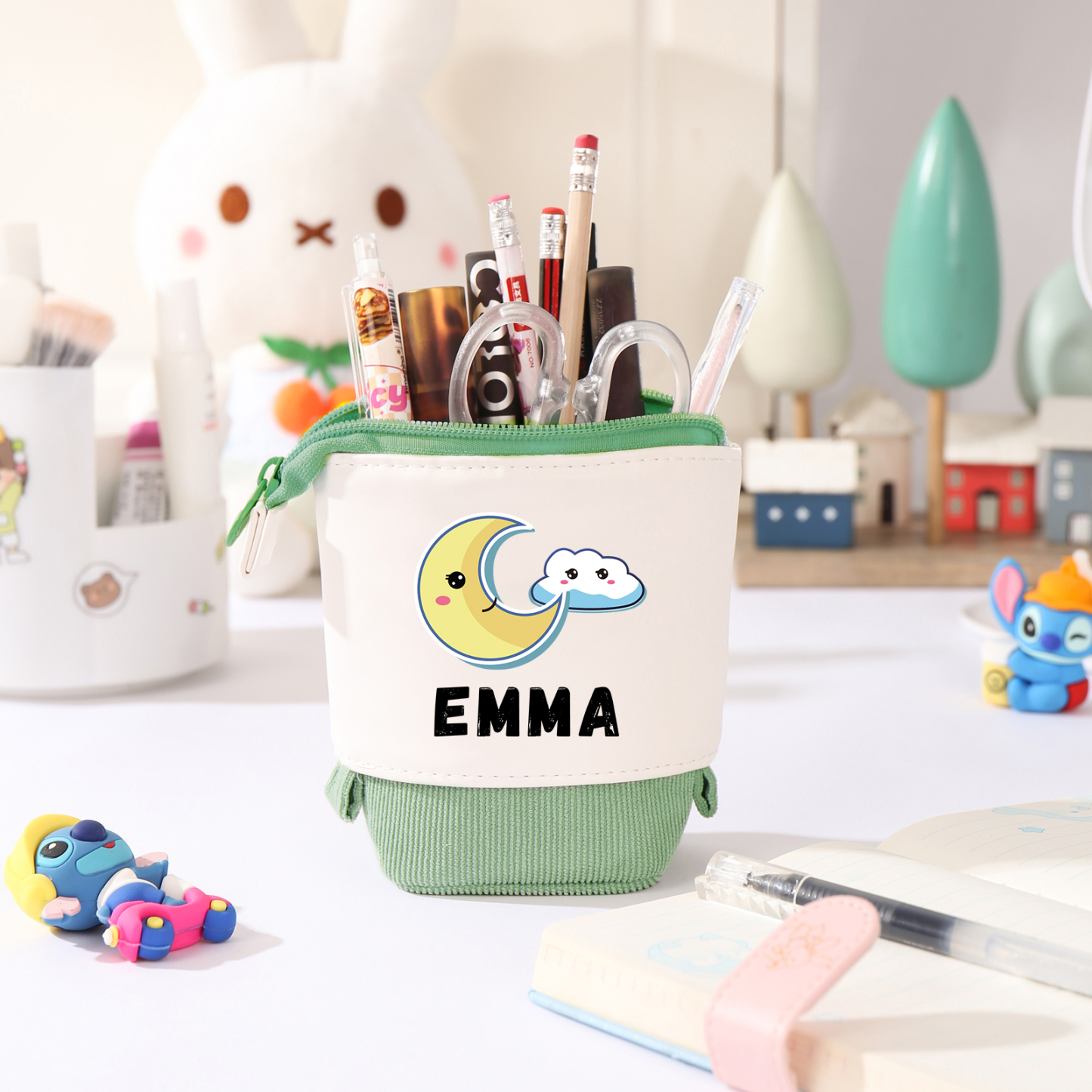 [Copy]Estuche personalizado con nombre con diseños coloridos de iris para niños