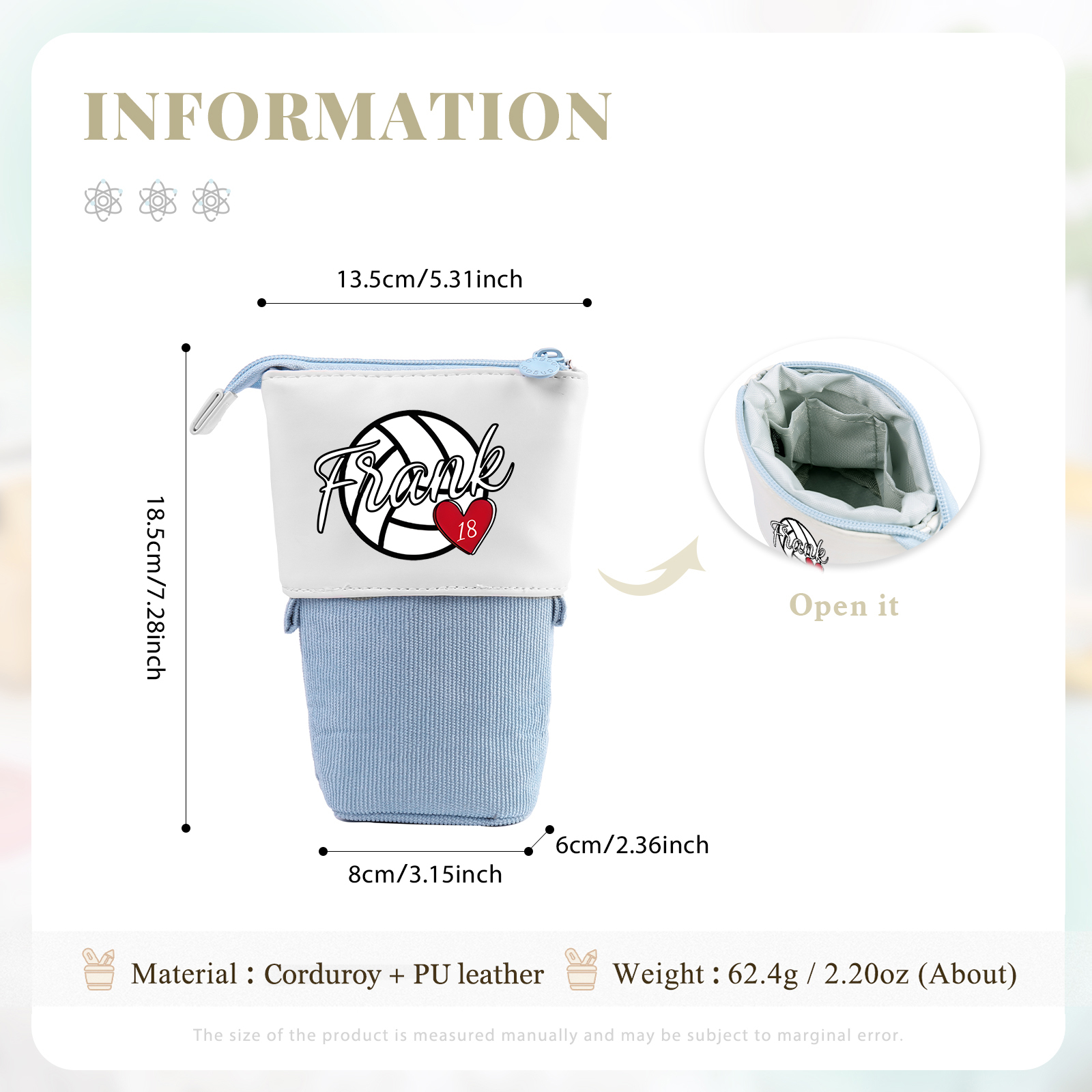 [Copy]Estuche personalizado con nombre con diseños coloridos de dinosaurios para niños