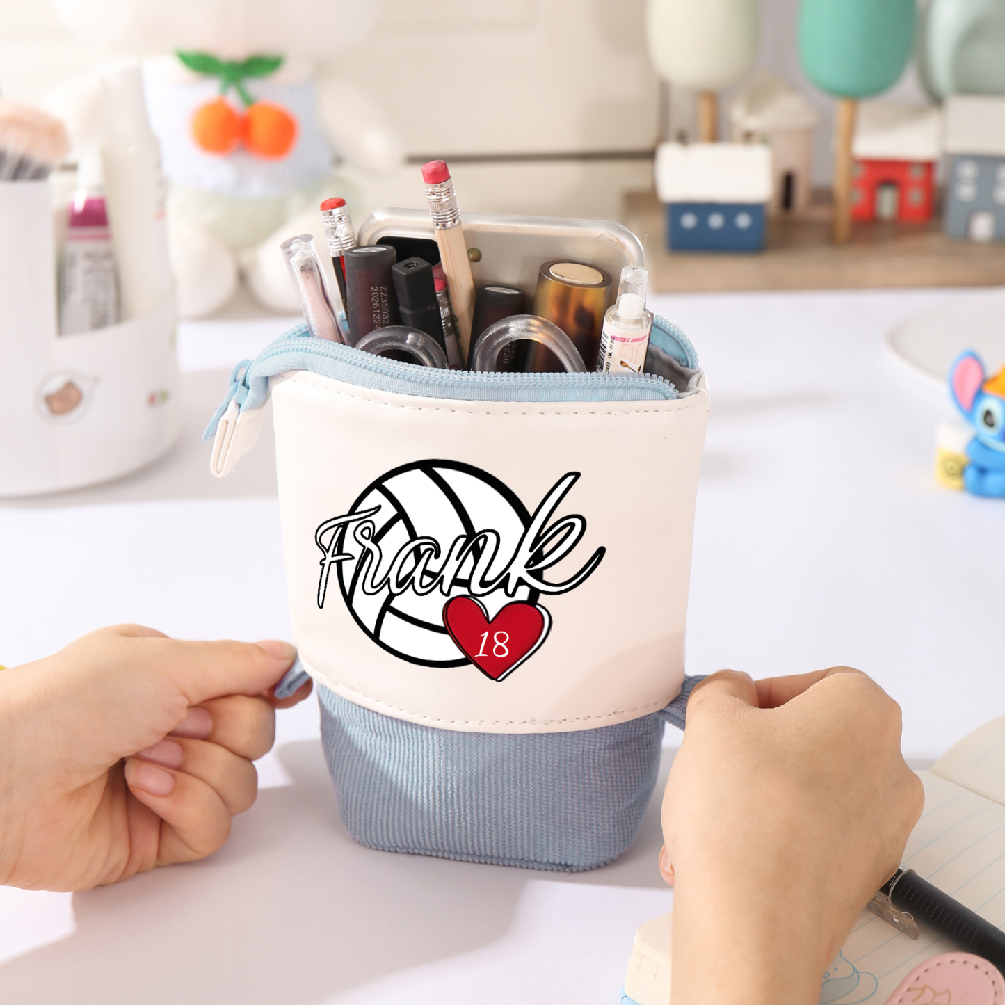 [Copy]Estuche personalizado con nombre con diseños coloridos de dinosaurios para niños