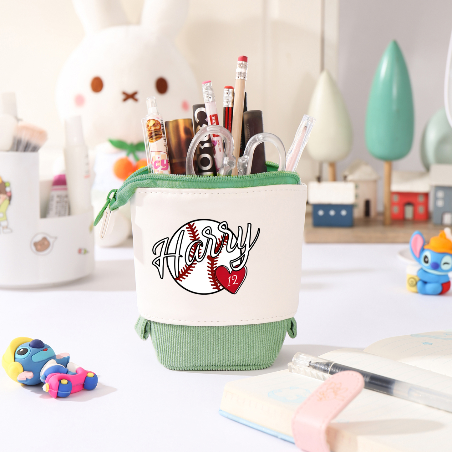 [Copy]Estuche personalizado con nombre con diseños coloridos de dinosaurios para niños