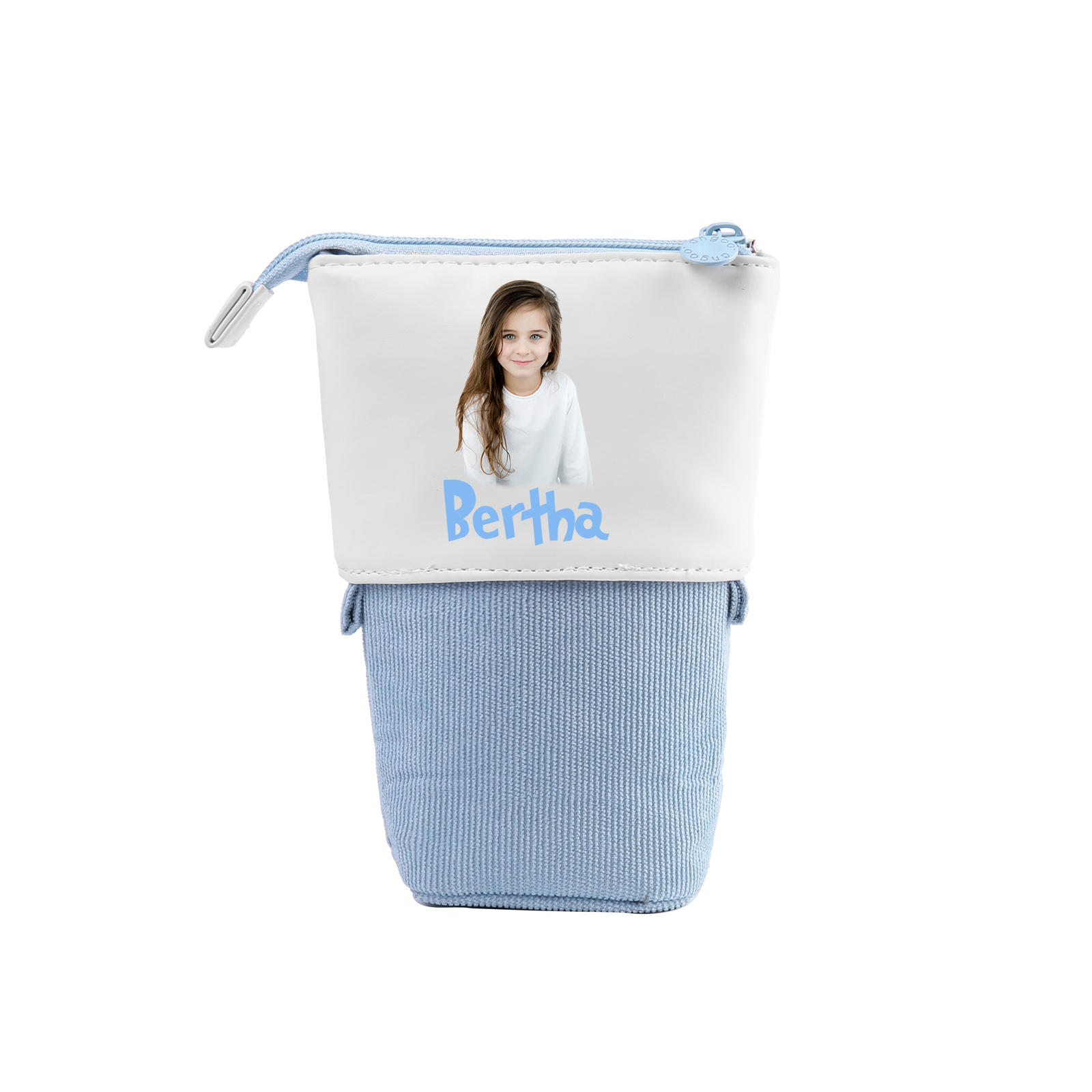 Estuche personalizado con nombre y foto con diseños coloridos para niño
