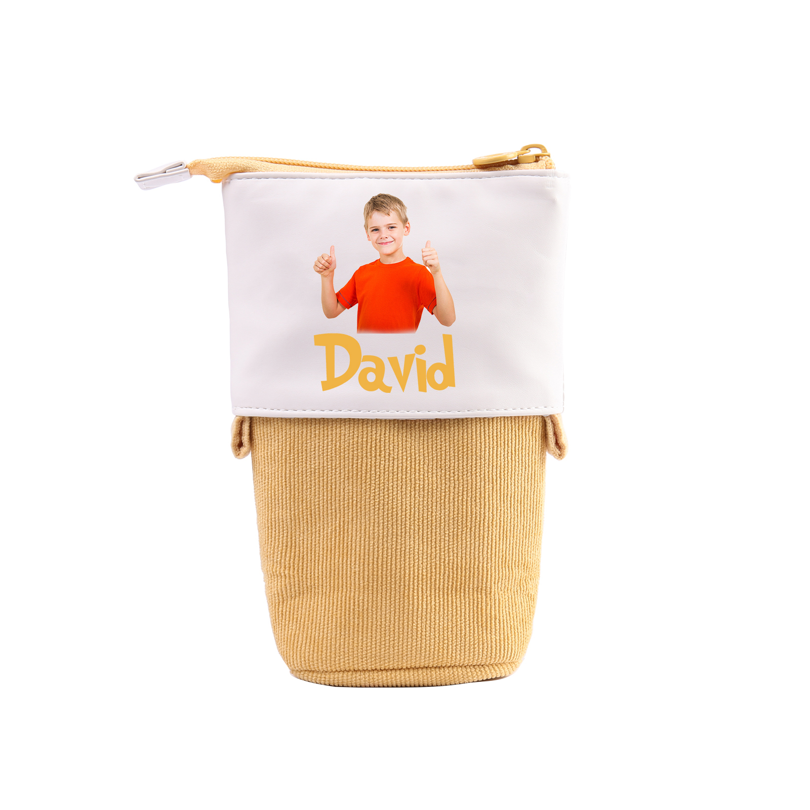 Estuche personalizado con nombre y foto con diseños coloridos para niño