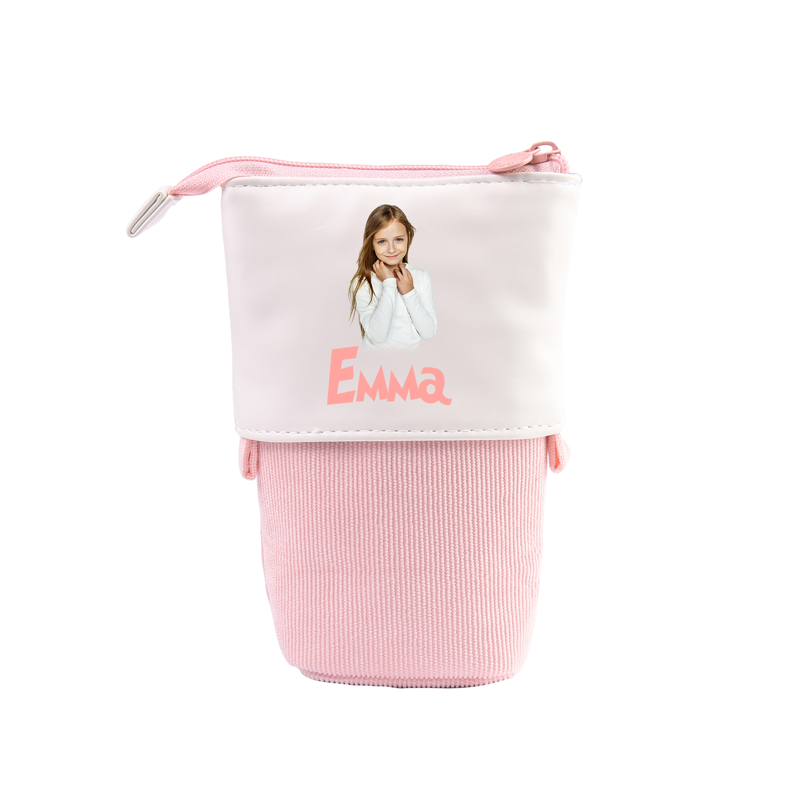 Estuche personalizado con nombre y foto con diseños coloridos para niño