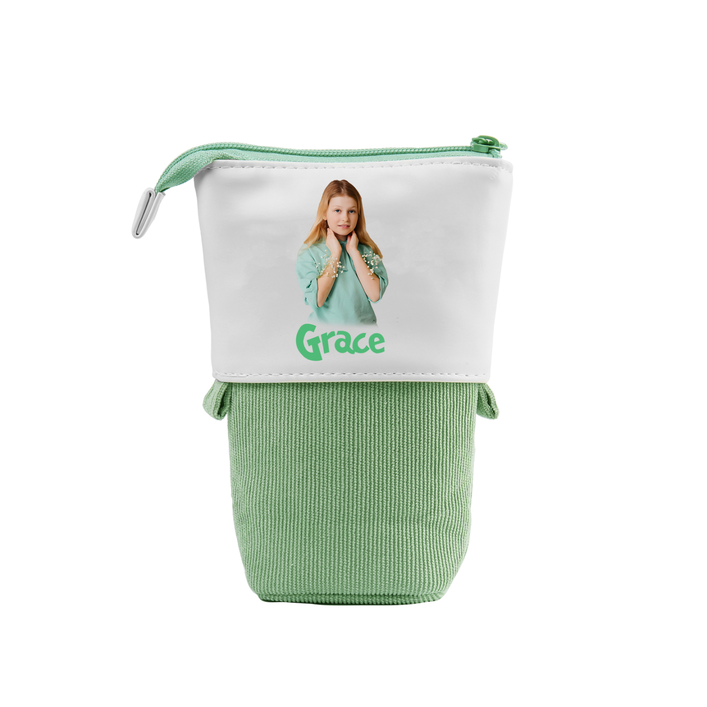 Estuche personalizado con nombre y foto con diseños coloridos para niño