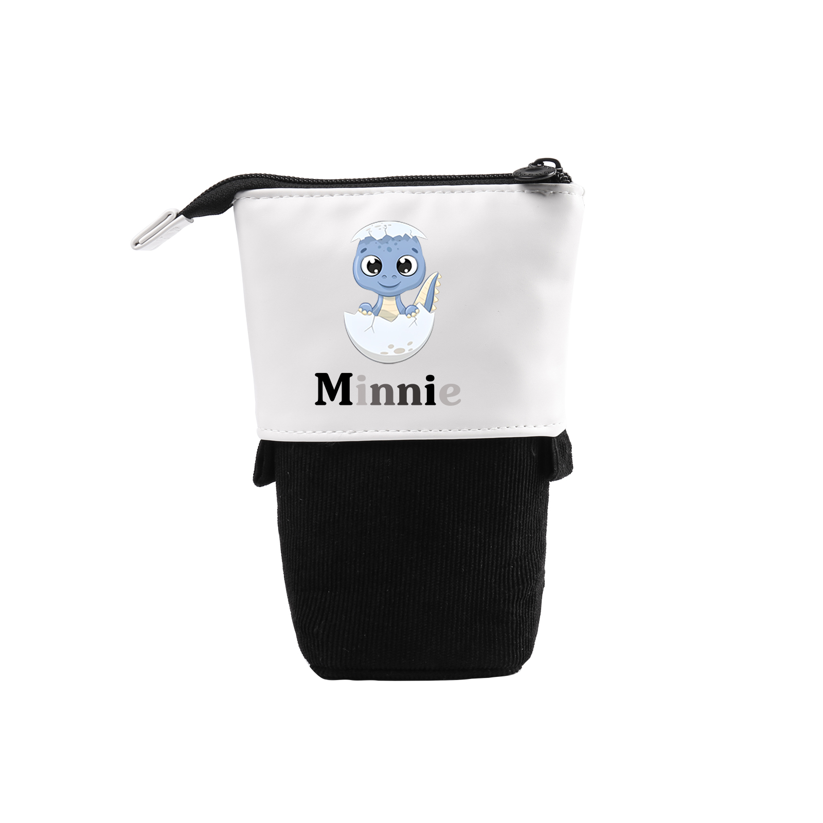 Estuche personalizado con nombre con diseños coloridos de dinosaurio para niño