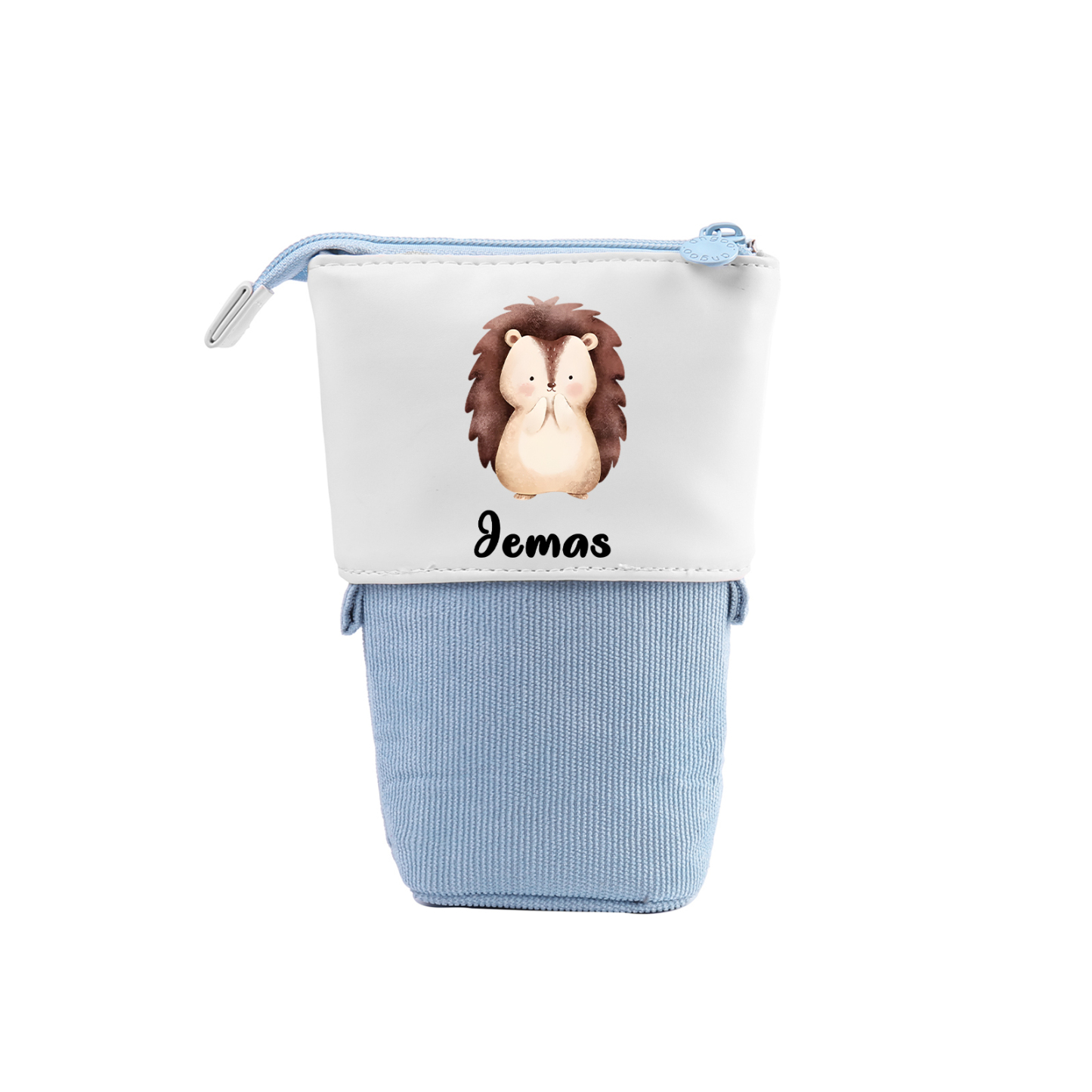 Estuche personalizado con nombre con diseños coloridos de animales para niños