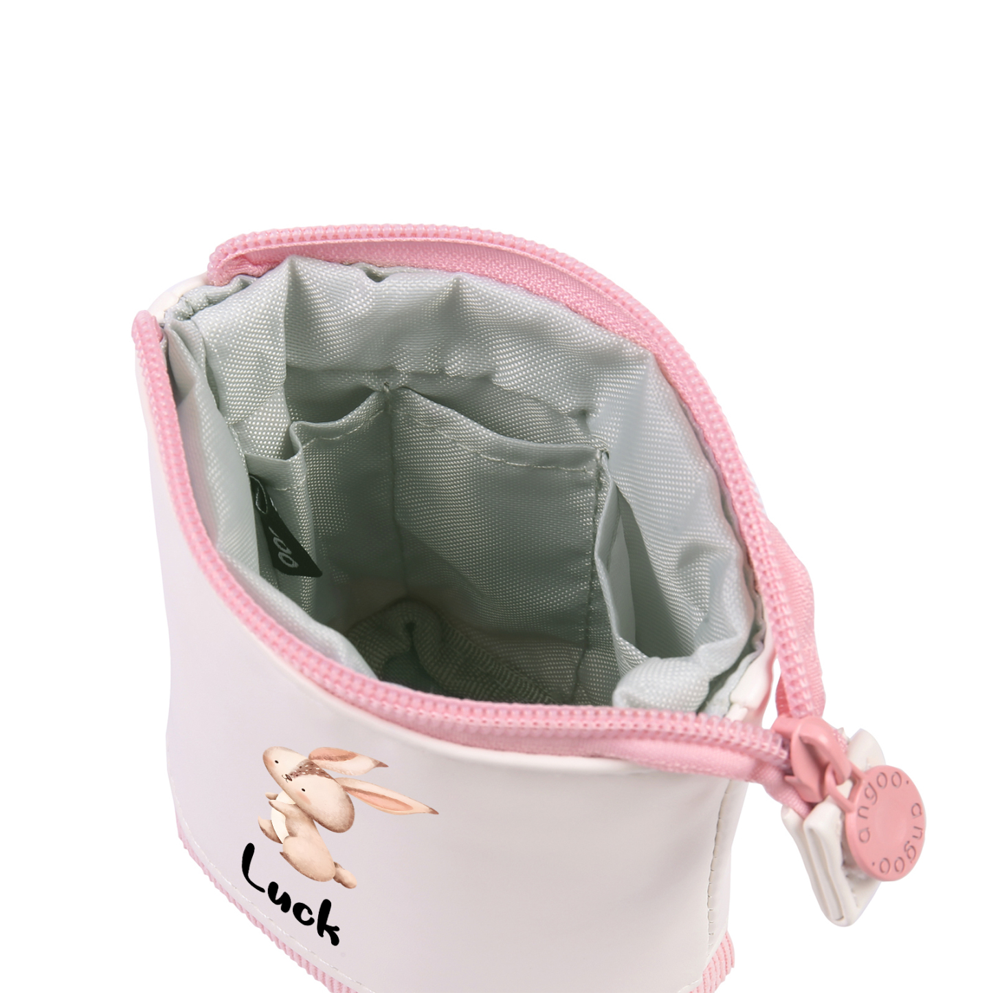 Estuche personalizado con nombre con diseños coloridos de animales para niños