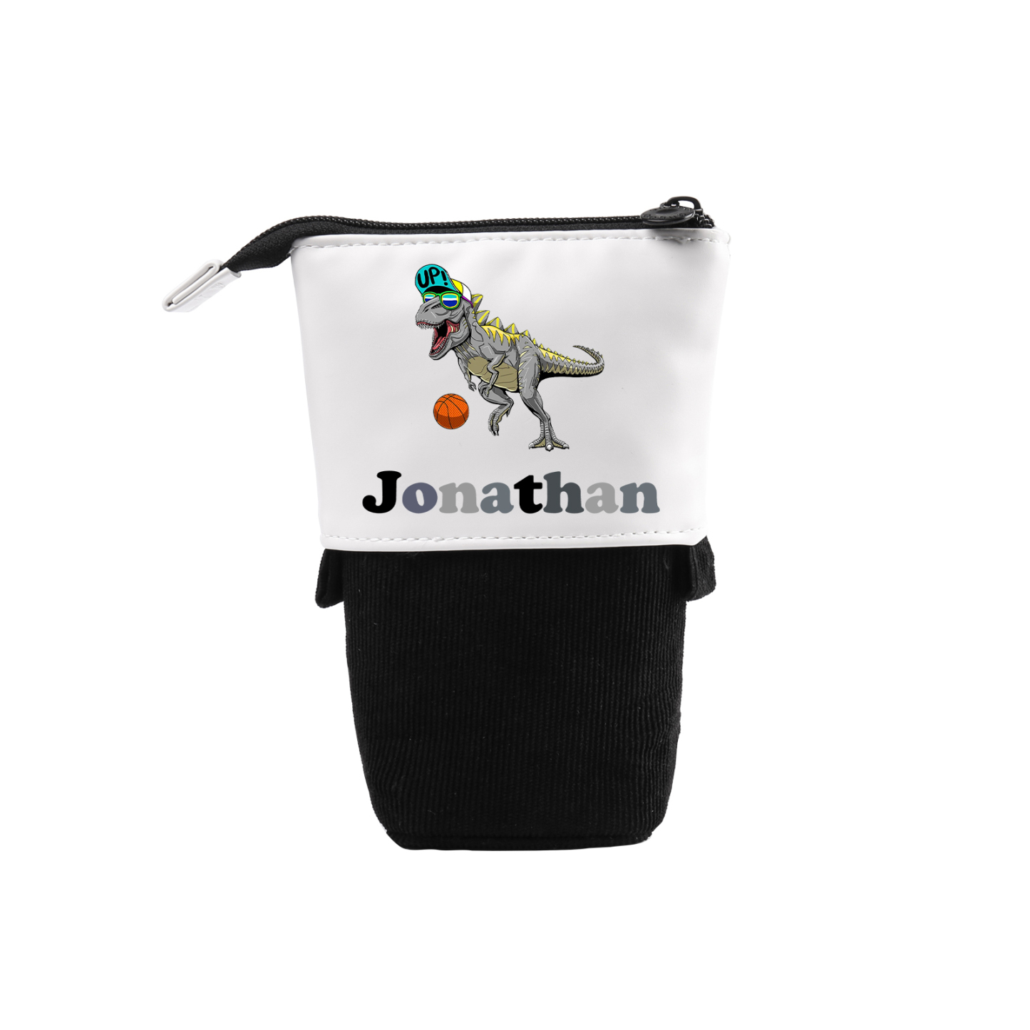 Estuche personalizado con nombre con diseños coloridos de animales para niños