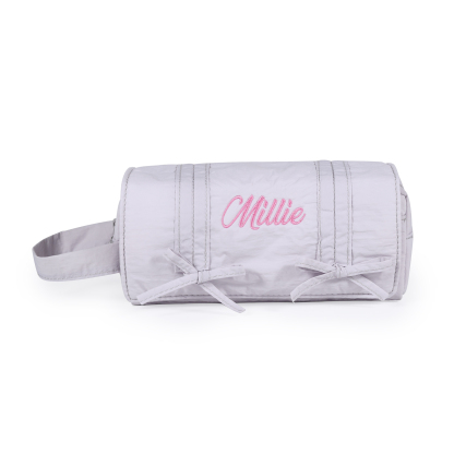 Estuche enrollable con lazos decorativos personalizado con 1 nombre bordado para niña | Jessemade