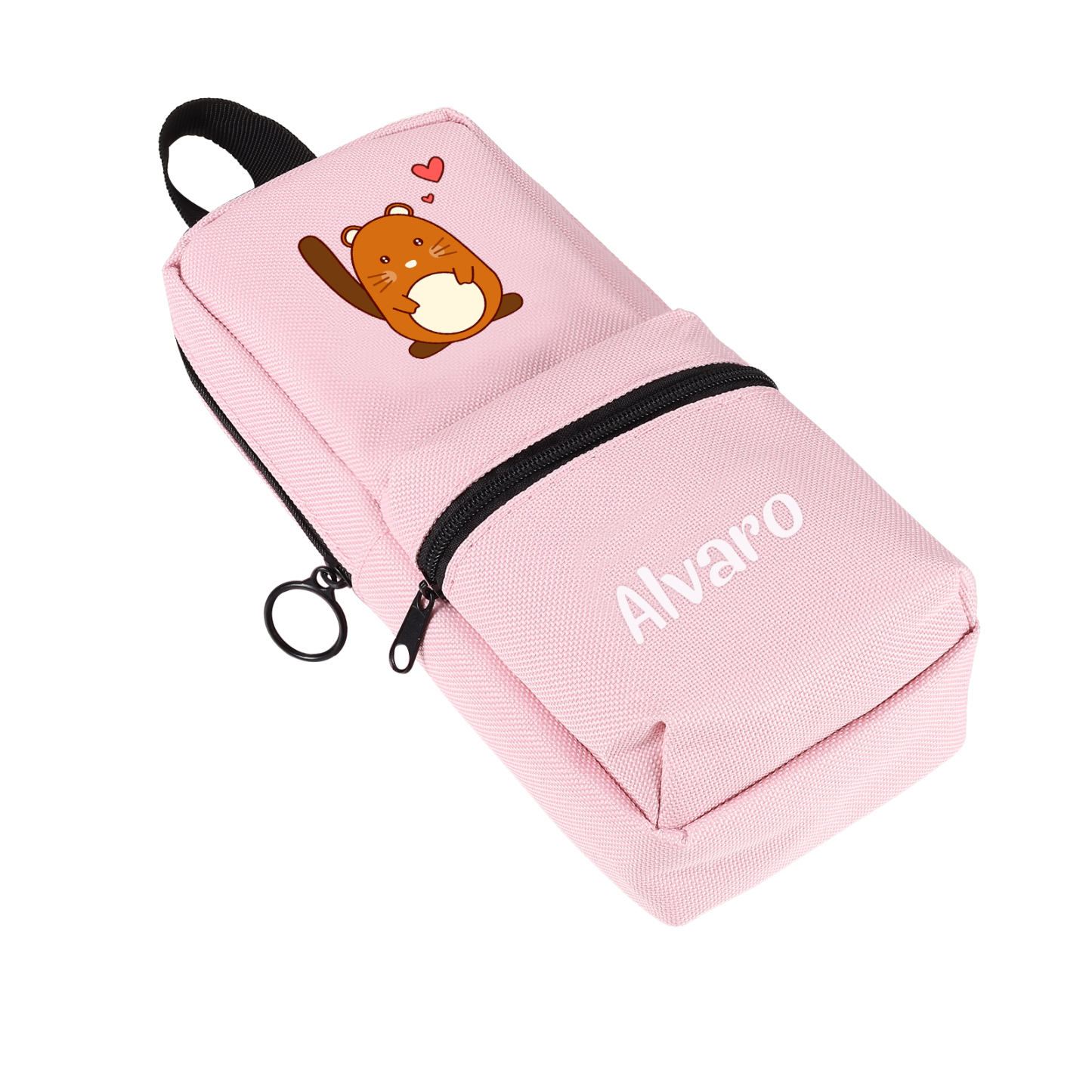 Estuche personalizado con 1 nombre con diseño colorido de animal seleccionado para niños | Jessemade