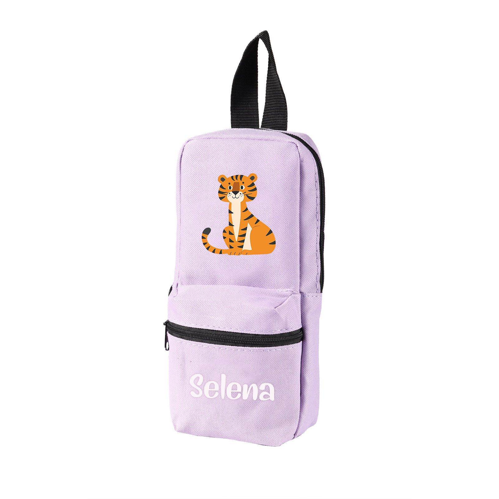 Estuche personalizado con 1 nombre con diseño colorido de animal seleccionado para niños | Jessemade