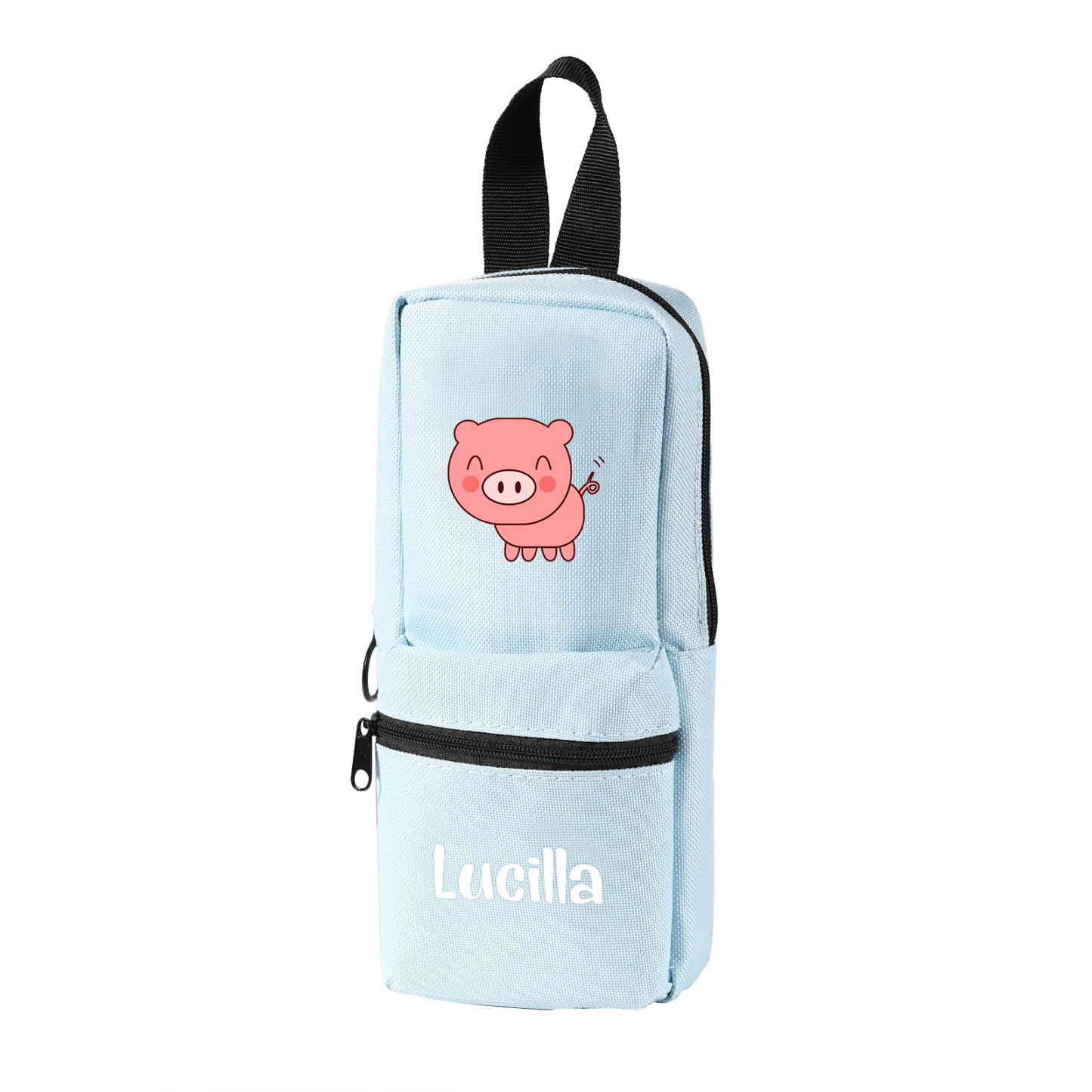 Estuche personalizado con 1 nombre con diseño colorido de animal seleccionado para niños | Jessemade