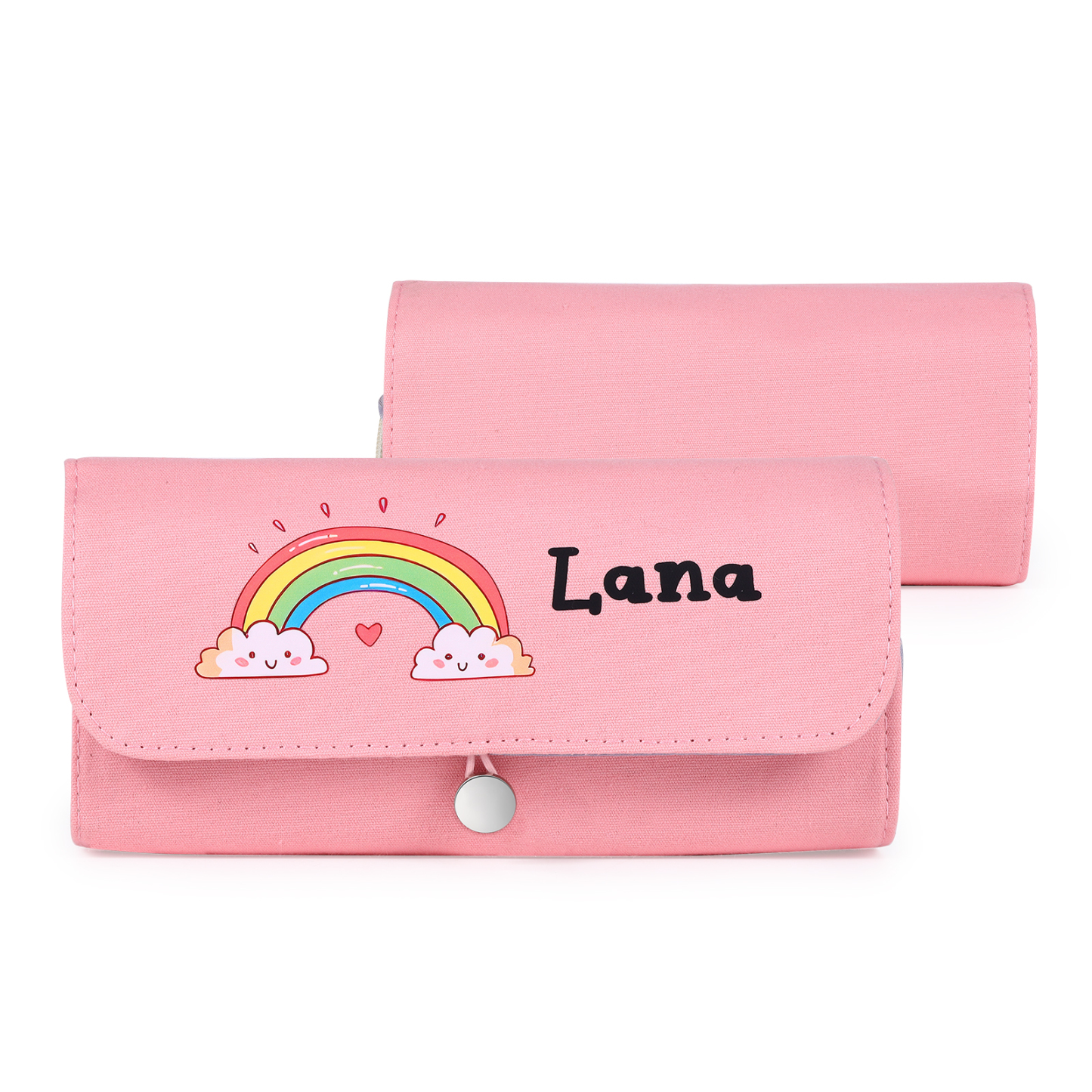 Estuche personalizado con 1 nombre con diseño colorido seleccionado para niños | Jessemade