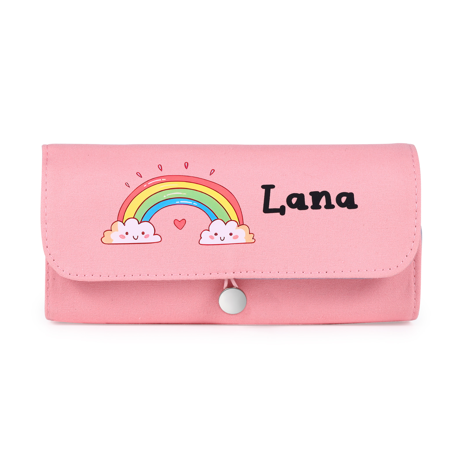 Estuche personalizado con 1 nombre con diseño colorido seleccionado para niños | Jessemade