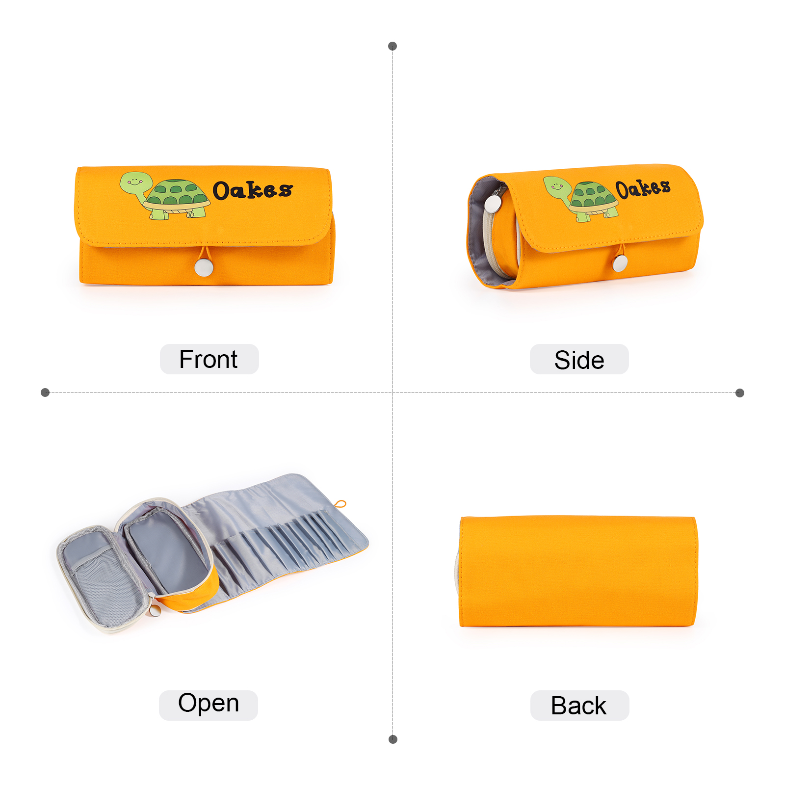 Estuche personalizado con 1 nombre con diseño colorido seleccionado para niños | Jessemade