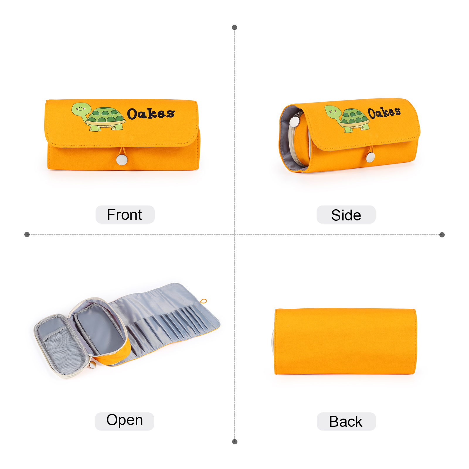 Estuche personalizado con 1 nombre con diseño colorido seleccionado para niños | Jessemade