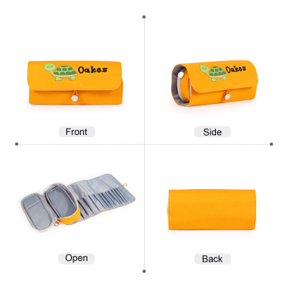 Estuche personalizado con 1 nombre con diseño colorido seleccionado para niños | Jessemade