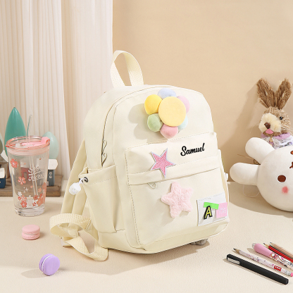 Mochilas escolares para niños con sol y estrellas - con nombre personalizado impreso