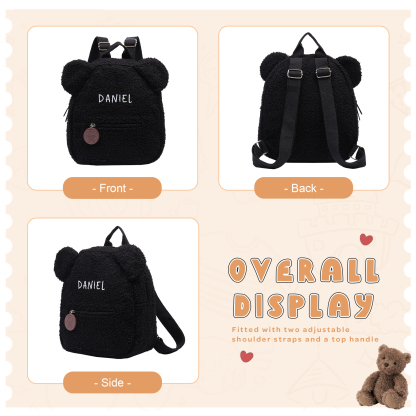 Mochilas escolares "oso" para los niños con nombre personalizado