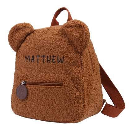 Mochilas escolares "oso" para los niños con nombre personalizado