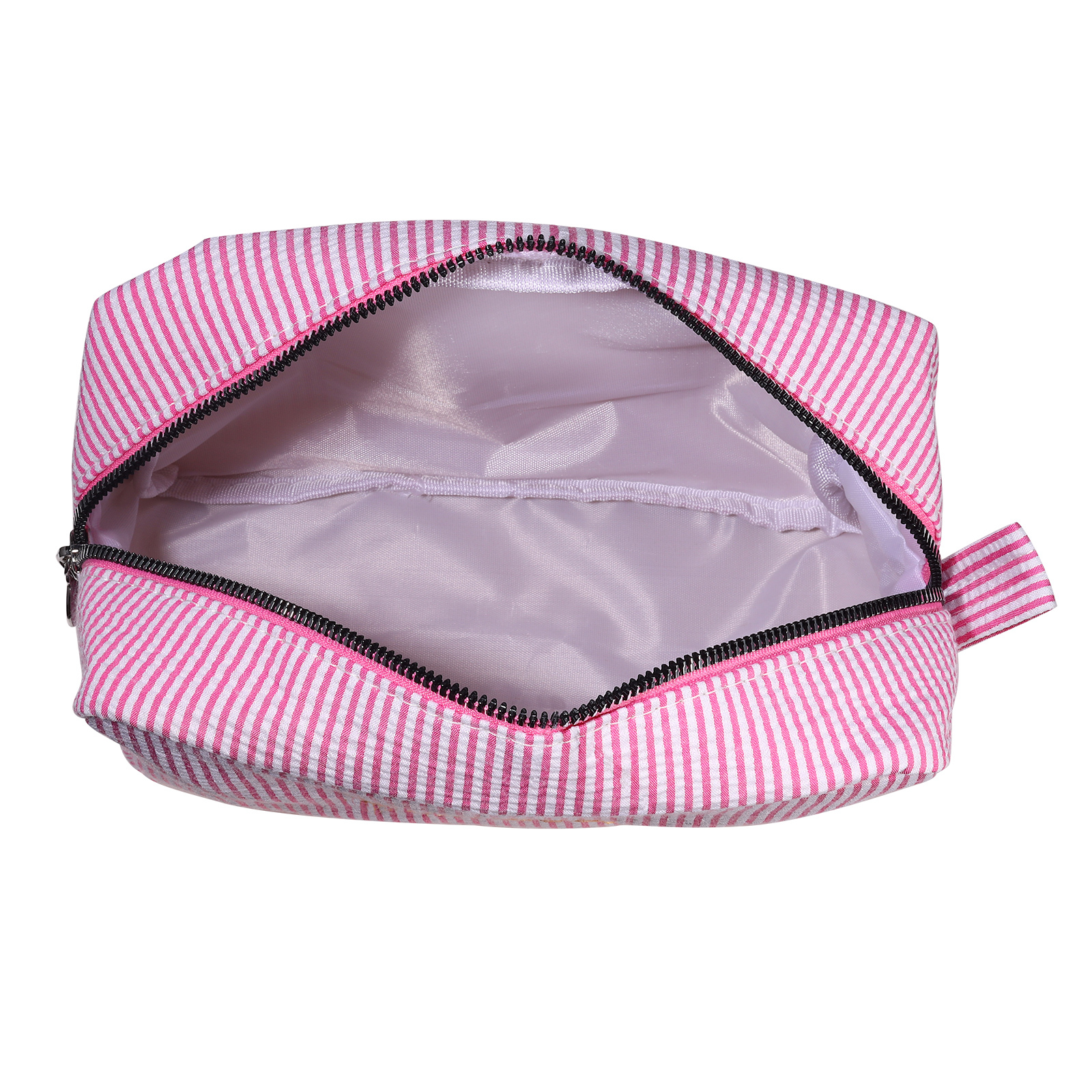 Bolso de cosméticos con rayas personalizado con 1 nombre bordado con estilo y funcionalidad | Jessemade