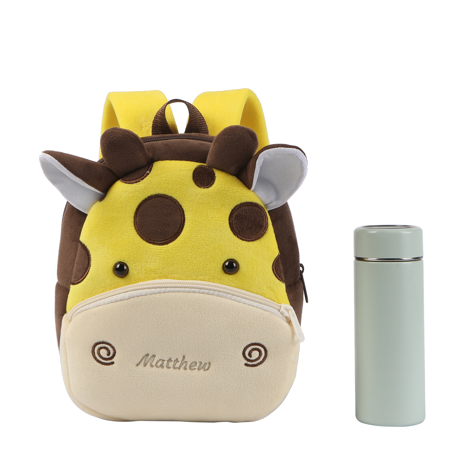 Mochilas escolares para los niños con animal 1 nombre bordado personalizado | Jessemade