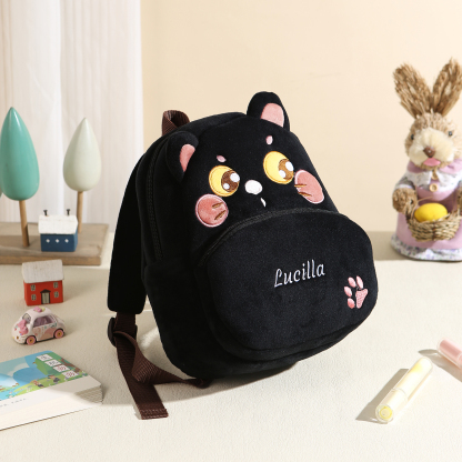 Mochilas escolares para los niños con animal 1 nombre bordado personalizado | Jessemade