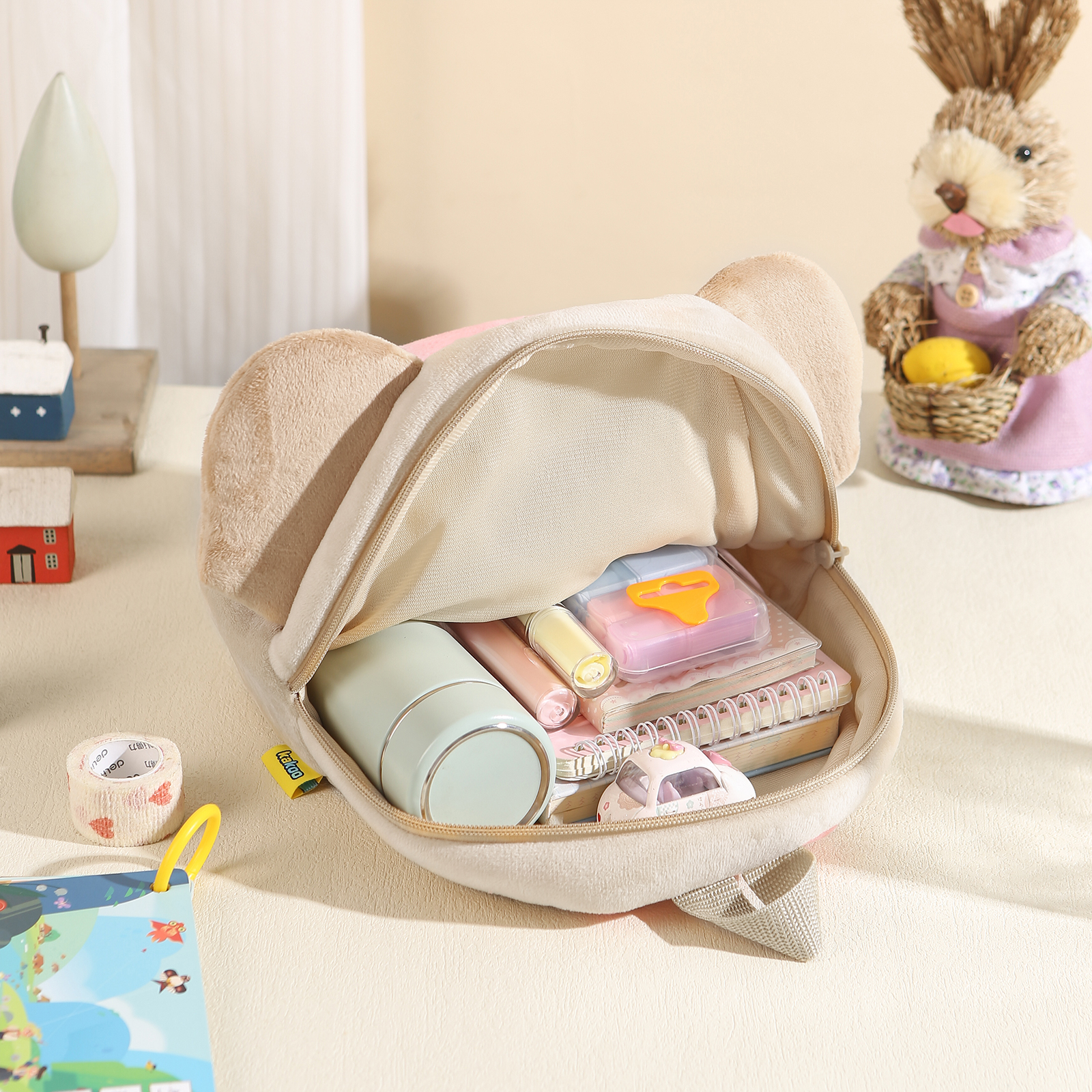 Mochilas escolares para los niños con animal 1 nombre bordado personalizado | Jessemade