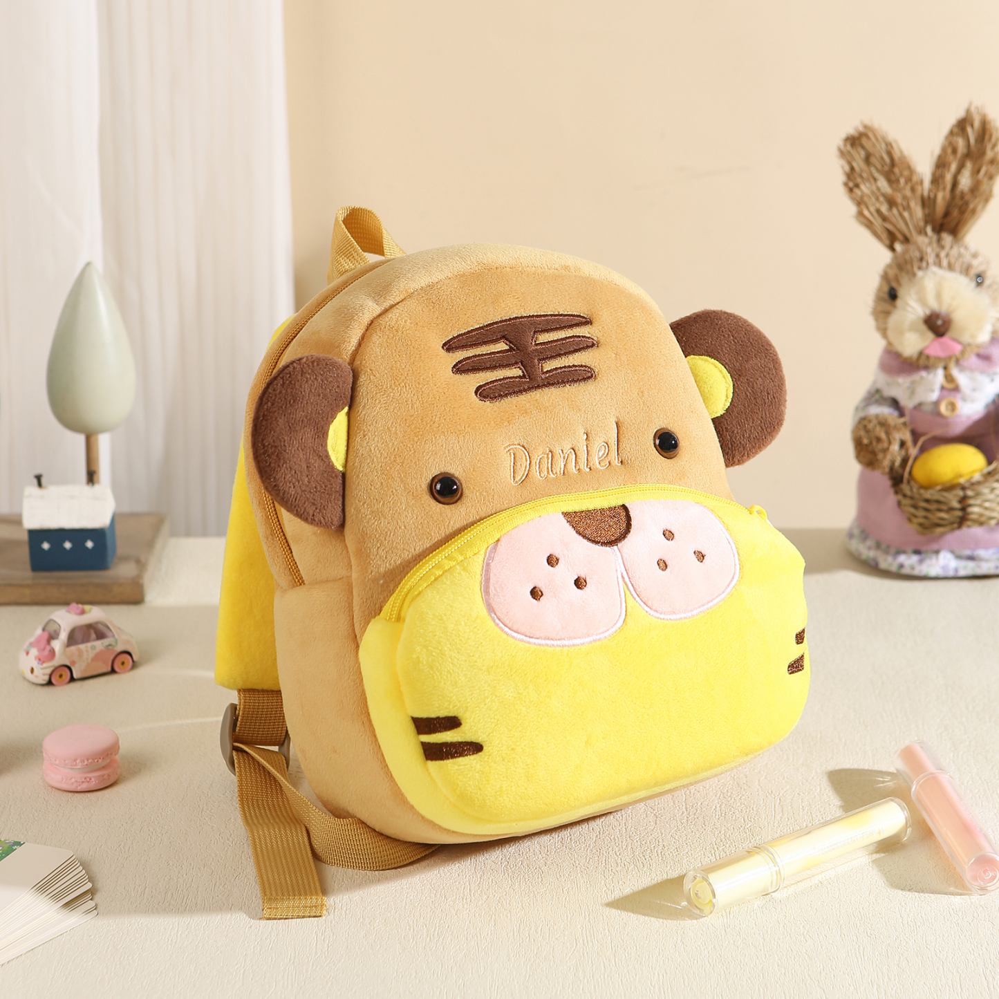 Mochilas escolares para los niños con animal 1 nombre bordado personalizado | Jessemade