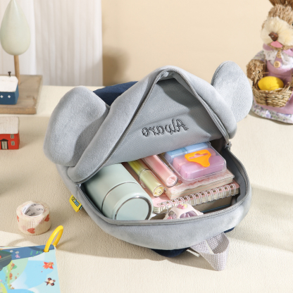 Mochilas escolares para los niños con animal 1 nombre bordado personalizado | Jessemade