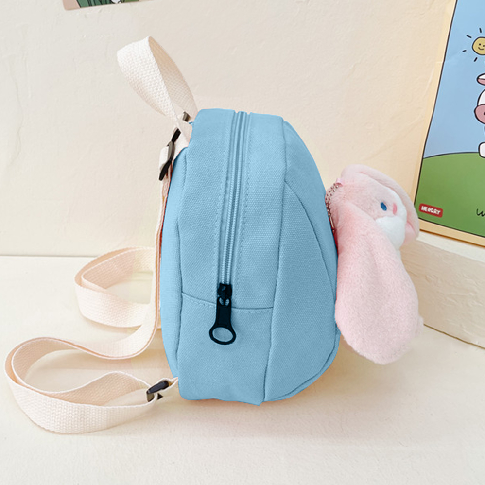 Mochilas escolares para los niños con un peluche de conejito 1 nombre bordado personalizado | Jessemade