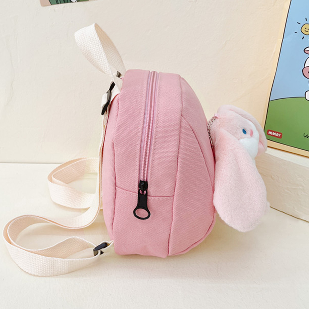 Mochilas escolares para los niños con un peluche de conejito 1 nombre bordado personalizado | Jessemade