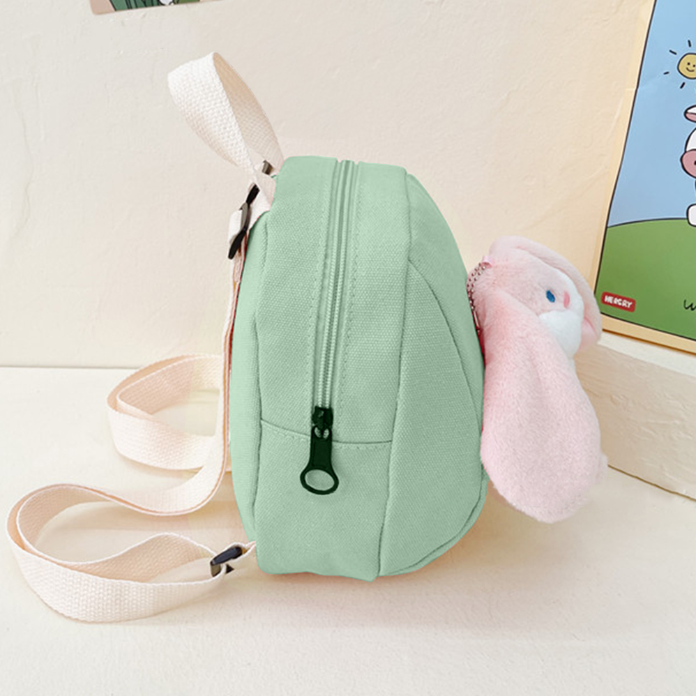 Mochilas escolares para los niños con un peluche de conejito 1 nombre bordado personalizado | Jessemade