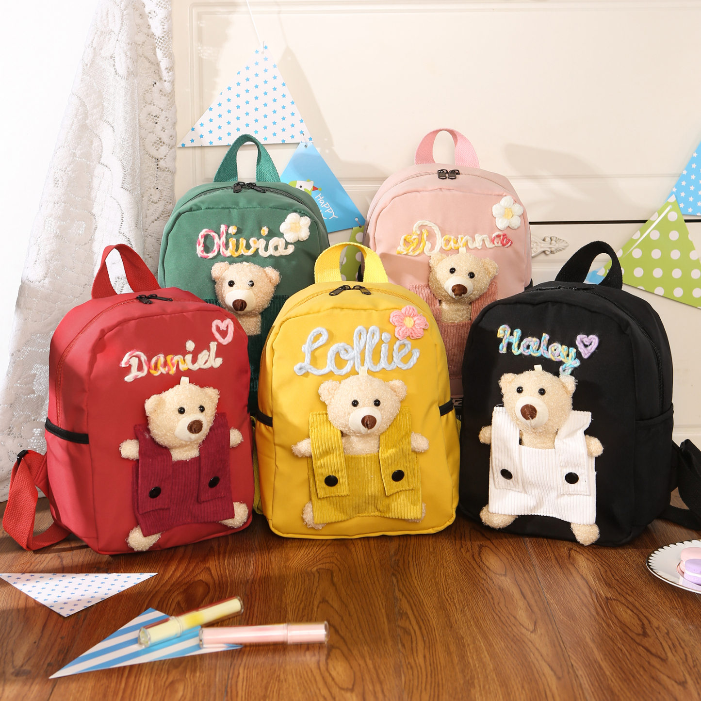 Mochila personalizada con nombre y color – Ideal vuelta a la escuela