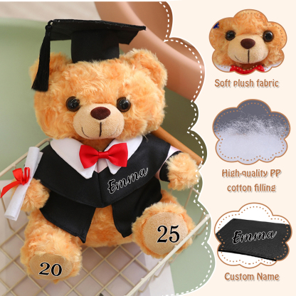 Osito de Peluche Personalizado para Graduación – Recuerdo Significativo y Tierno con Nombre y Año | Jessemade