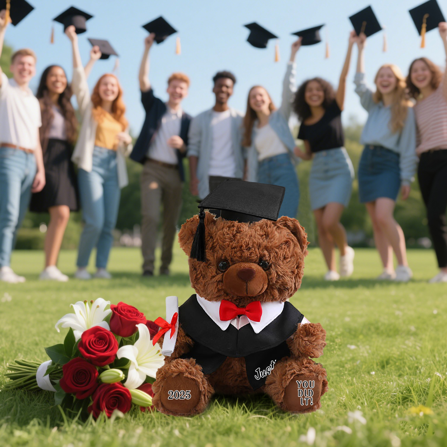 Osito de Peluche Personalizado para Graduación – Recuerdo Significativo y Tierno con Nombre y Año | Jessemade