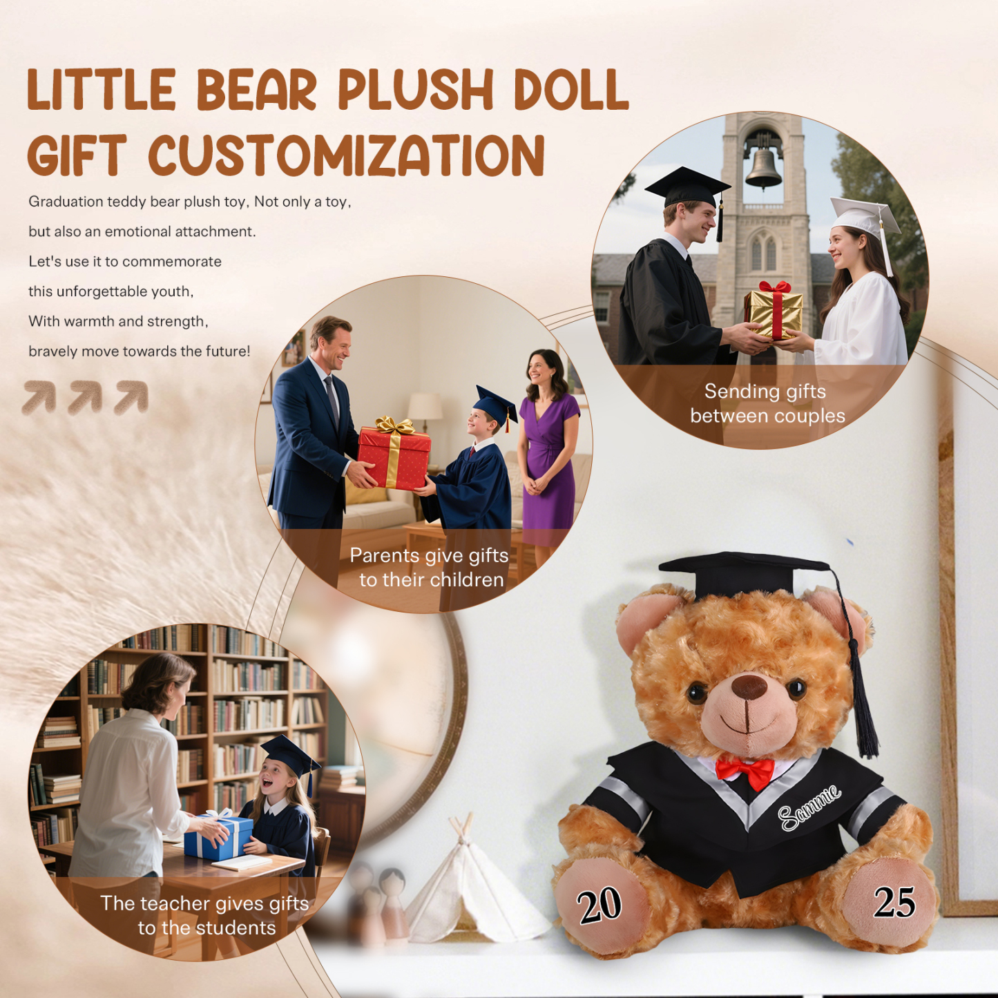 Osito de Peluche de Graduación Personalizado – Recuerdo Único con Nombre y Año | Jessemade
