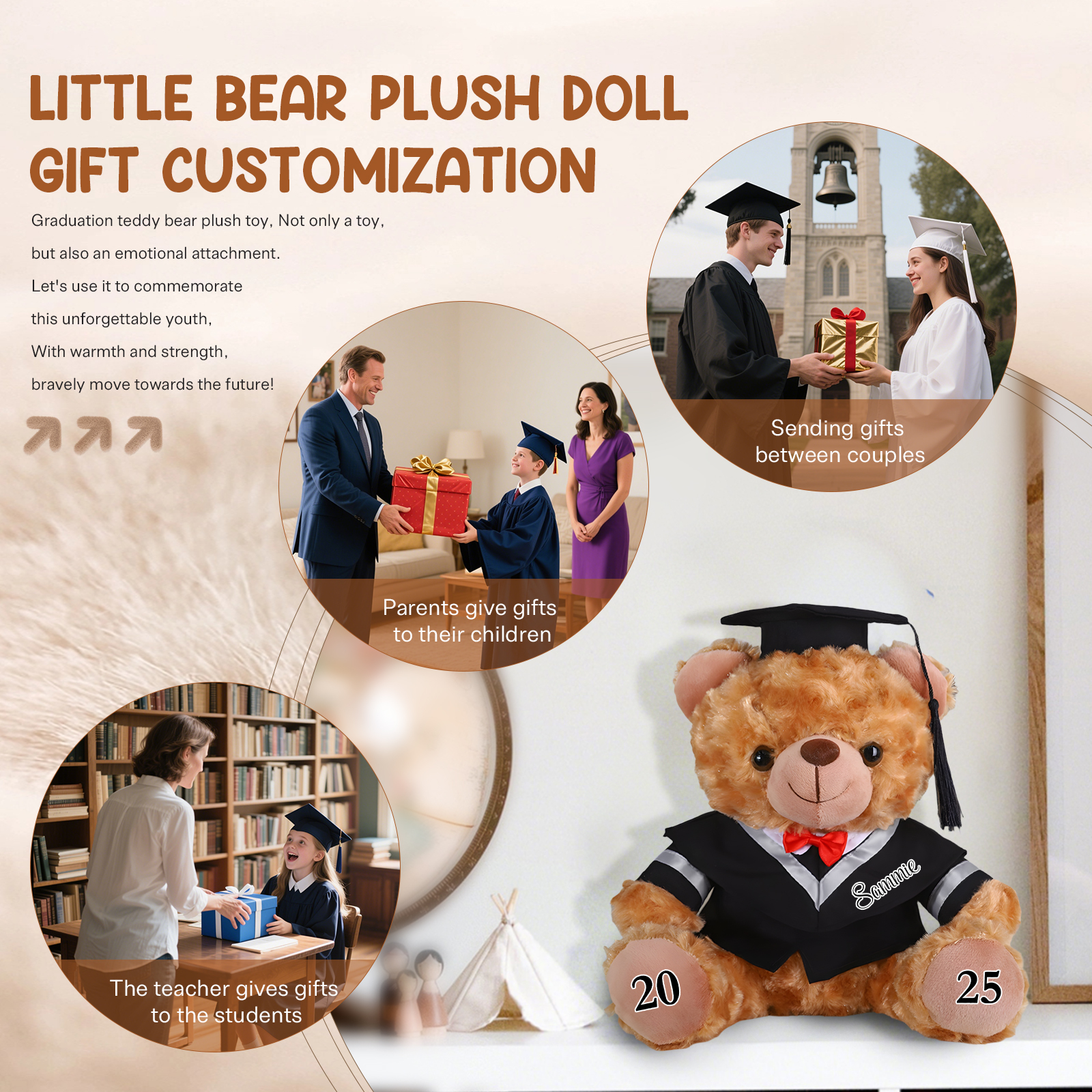 Osito de Peluche de Graduación Personalizado – Recuerdo Único con Nombre y Año | Jessemade
