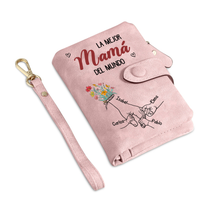 Cartera Personalizada «Le Mejor Mamá / Abuela del Mundo» con los Nombres de los Niños