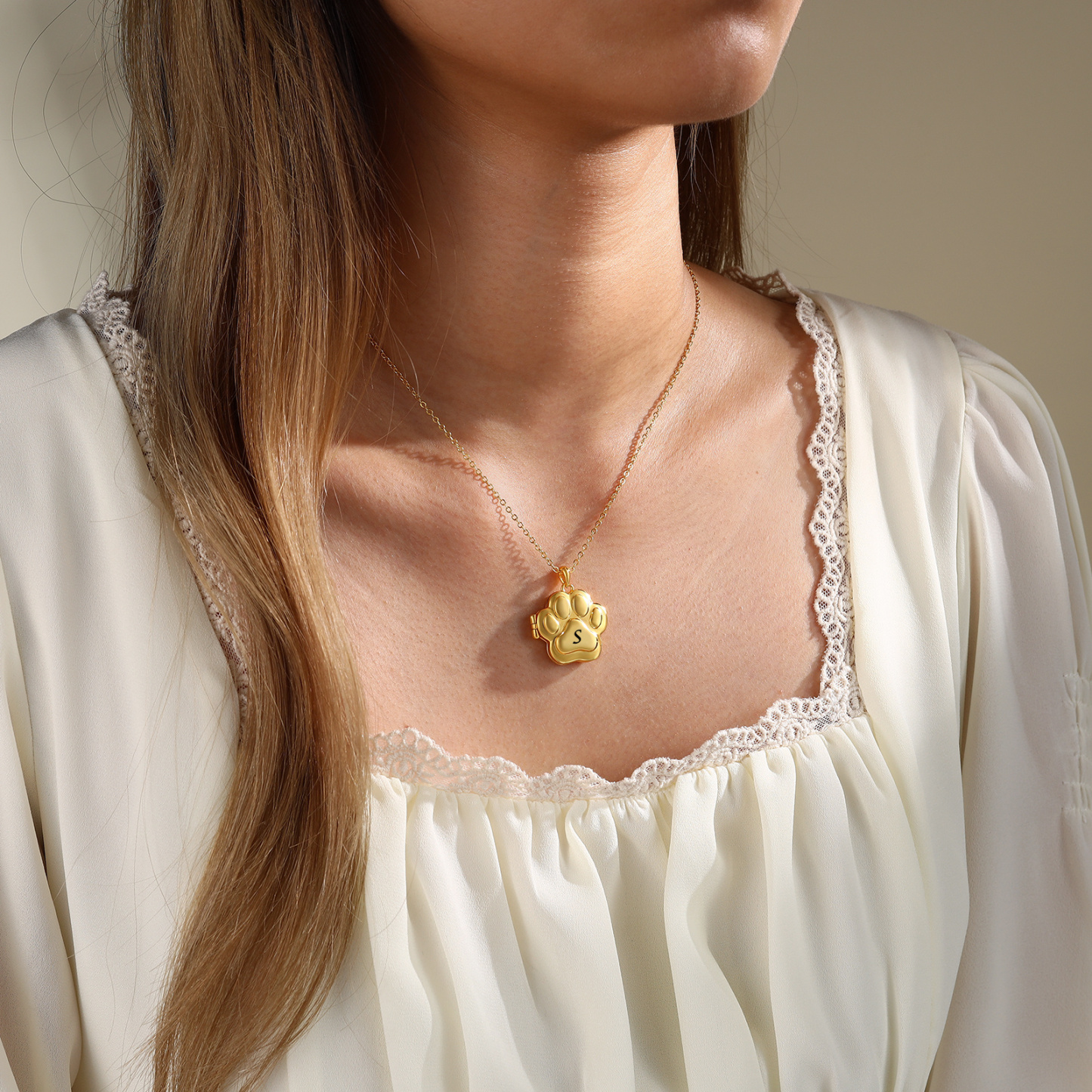 Collar con medallón personalizado con foto de huella - Regalo personalizado para amantes de las mascotas, para mamá, papá o amigo | Jessemade