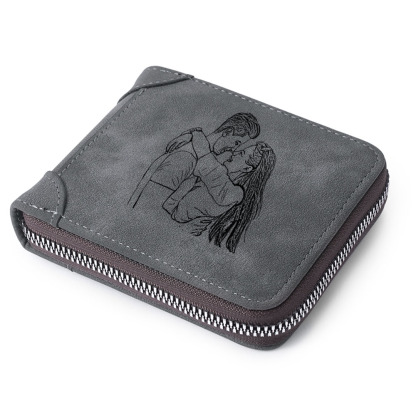 Kit de regalo-Llavero, cartera y bolígrafo con foto y textos personalizados para hombre | Jessemade