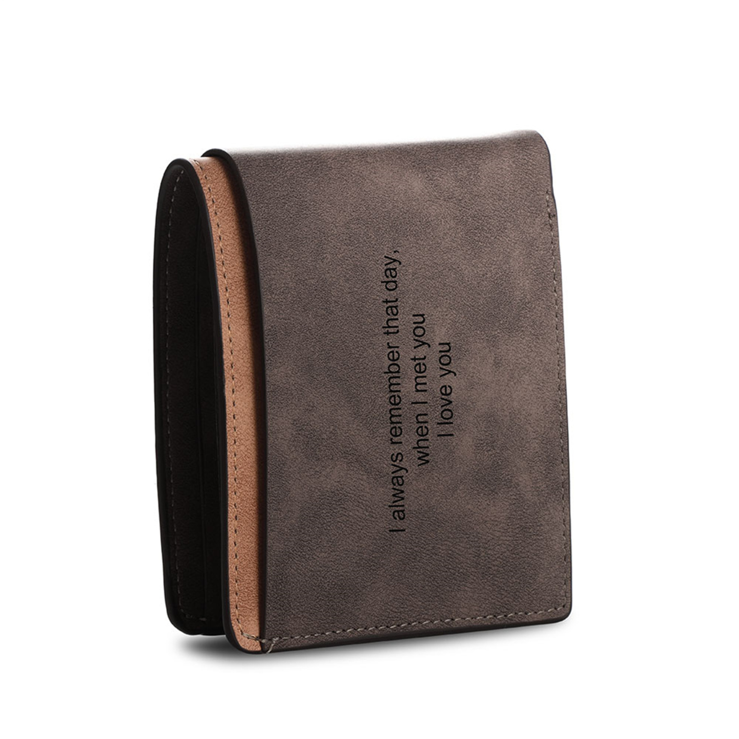 Cartera, billetera personalizada para hombre con 1 foto y 3 textos en el reverso, monedero clásico | Jessemade