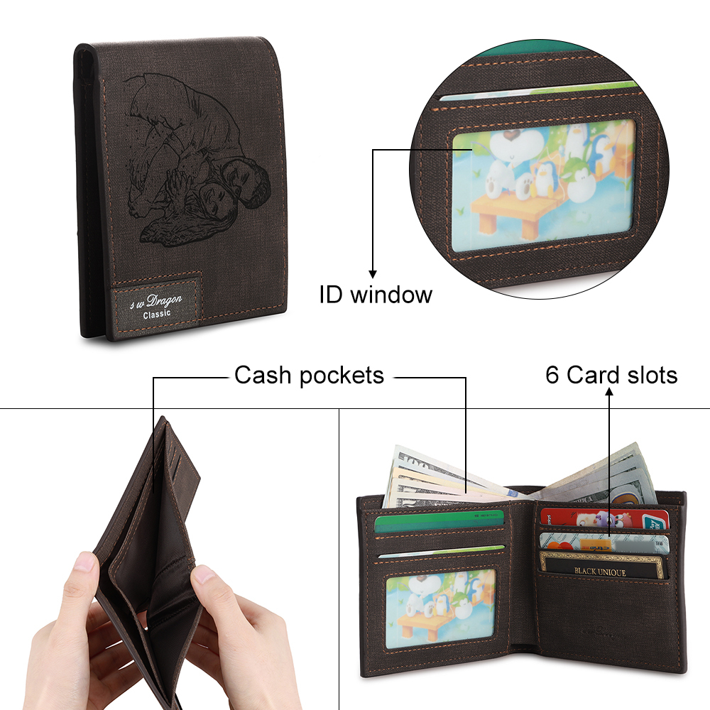 Cartera, billetera multifuncional personalizada con 1 foto en la frontal monedero para hombre | Jessemade