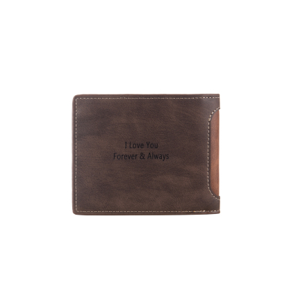Cartera, billetera multifuncional personalizada con 1 foto y 1 texto en la trasera monedero para hombre | Jessemade
