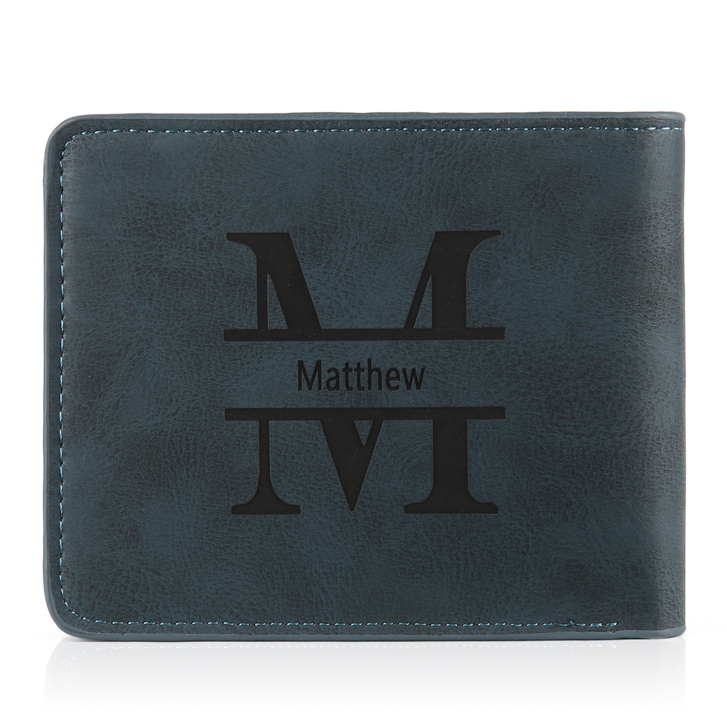Cartera, billetera multifuncional personalizada con 1 foto, 1 nombre y 1 letra monedero para hombre | Jessemade