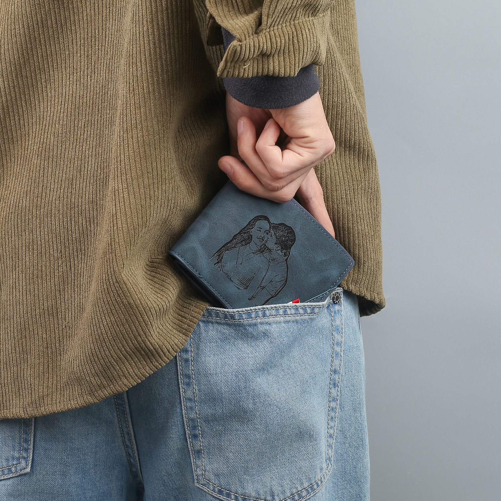 Kit de regalo un par de carteras para mujer y hombre con fotos, nombre y letra personalizados | Jessemade