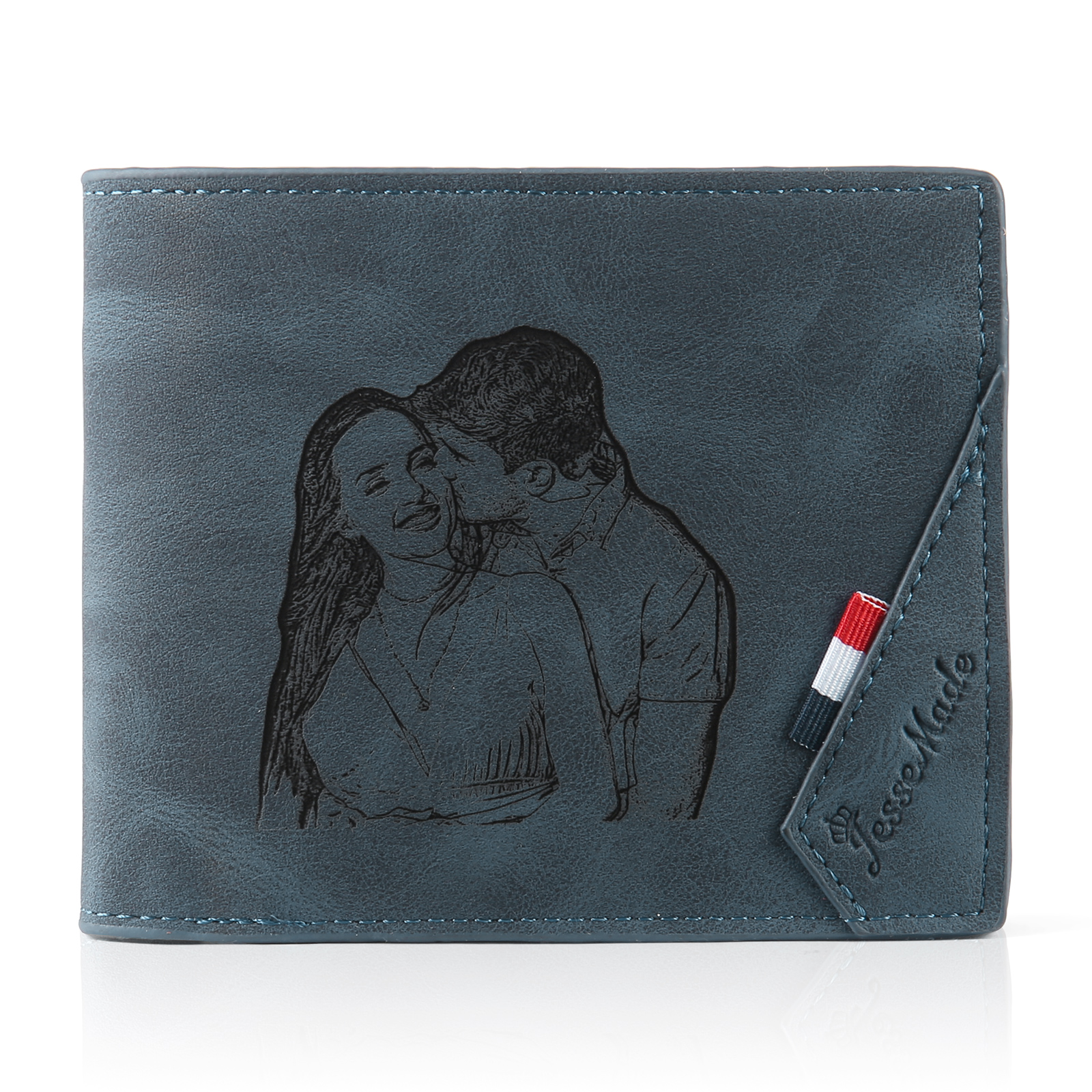 Kit de regalo un par de carteras para mujer y hombre con fotos, nombre y letra personalizados | Jessemade